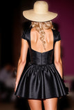 Black Corset A Line Short Prom Dress