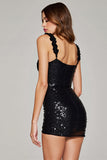 Sparkly Black Bodycon Short Prom Dress