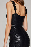 Sparkly Black Bodycon Short Prom Dress