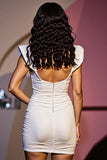 White Sweetheart Bodycon Mini Cocktail Dress