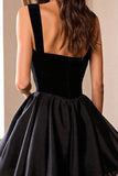 Black A Line Mini Cocktail Dress