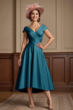 Dusty Rose A Line Midi Mother Of The Bride Dress