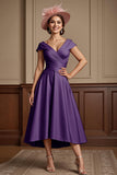 Dusty Rose A Line Midi Mother Of The Bride Dress