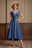 Dusty Rose A Line Midi Mother Of The Bride Dress