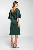 Pine Lace Knee Length Mother of the Bride Dress with Half Sleeves