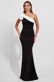 Black Mermaid Satin Long Formal Dress