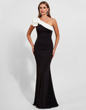 Black Mermaid Satin Long Formal Dress