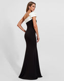 Black Mermaid Satin Long Formal Dress