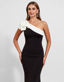 Black Mermaid Satin Long Formal Dress