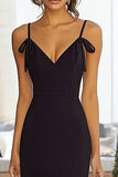 Black Mermaid Long Formal Dress With Slit