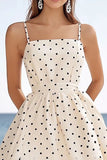 Ivory Matte Satin A Line Summer Dress
