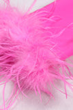Black 2 Piece Peak Lapel Short Women Prom Suits with Feather