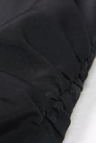 Black 2 Piece Notched Lapel Women Prom Suits with Feather