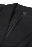 Black Peak Lapel Single Breasted Women Blazer