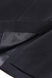 Sparkly Black Peak Lapel Single Breasted Women Prom Blazer with Rhinestones