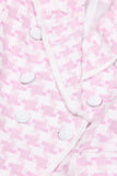 Pink 2 Piece Peak Lapel Double Breasted Women Prom Suits with Pockets