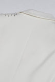 White Peak Lapel Single Breasted Women Prom Blazer with Sequins