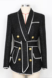White 2-Piece Shawl Lapel Double Breasted Women Prom Suits