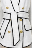 White 2-Piece Shawl Lapel Double Breasted Women Prom Suits