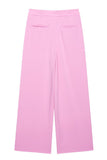 Pink 2 Piece Peak Lapel Women Prom Suits with Strings