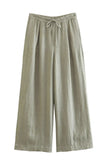 Grey Green 2 Piece Notched Lpael Sleeveless Women Prom Suits