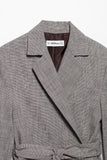 Grey 2 Piece Notched Lapel Women Prom Suits with Belts