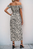Off The Shoulder Black Sheath Summer Dress