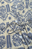 Blue A Line Printed Midi Summer Dress