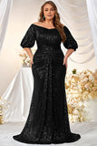 Sparkly Champagne Long Mother of the Bride Dress
