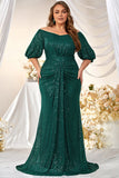 Sparkly Champagne Long Mother of the Bride Dress