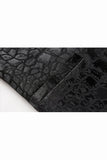 Black Jacquard Peak Lapel One Button 2 Piece Men's Suit