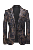 Dark Coffee Slim Fit Notched Lapel Men's Blazer