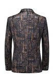 Dark Coffee Slim Fit Notched Lapel Men's Blazer