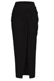 Black One Piece Cold Shoulder Beach Swimwear