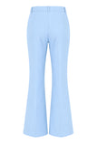 Blue 2 Piece Satin Peak Lapel Business Suits with Sash