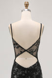 Sparkly Sequins Dark Green Bodycon Backless Corset Cocktail Dress