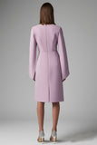 Wisteria Sheath Bateau Neck Midi Work Dress