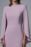 Wisteria Sheath Bateau Neck Midi Work Dress
