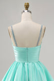 Fuchsia Satin A Line Short Cocktail Dress with Beading