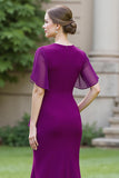 Sheath Navy Chiffon Round Neck Ruched Long Choir Dress with Sash