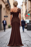 Black One Shoulder Mermaid Ruched Appliqued Long Choir Dress