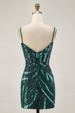 Sparkly Royal Blue Strapless Sequins Tight Short Cocktail Dress