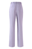 Lilac Peak Lapel Ruched Women Suits with Sash