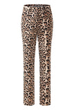 Coffee Leopard Peaked lapel 2 Pieces Prom Suits