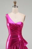 Sparkly Gold Metallic A Line Short Cocktail Dress with Ruffles
