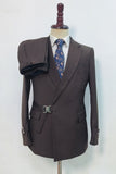 Navy Notched Lapel 2 Pieces Slim Fit Formal Suits