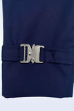 Navy Notched Lapel 2 Pieces Slim Fit Formal Suits