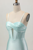 Light Green Bodycon Corset Cut Out Beaded Short Cocktail Dress