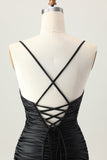 Dark Khaki Ruched Cut-Out Tight Mini Cocktail Dress with Lace Up Back