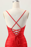Dark Khaki Ruched Cut-Out Tight Mini Cocktail Dress with Lace Up Back